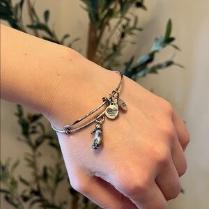 Alex and Ani Silver Otter Charm Bracelet